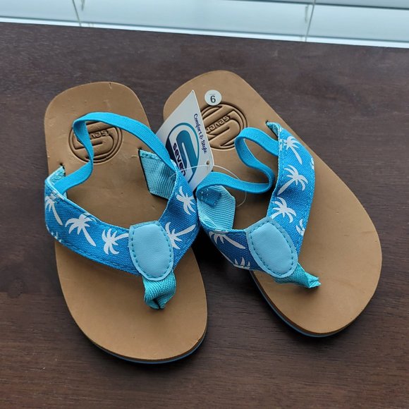 Seven/ Surf 7 USA Shoes Nwt Seven Toddler Girls Blue Flip Flop